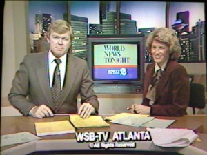 With Wes Sarginson on WSB-TV Atlanta's Action News in the 1970s.