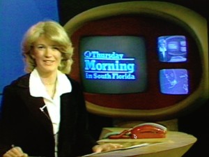 Doing the morning cut-ins at WTVJ in Miami after legendary evening anchor Ralph Renick refused to co-anchor with a woman.